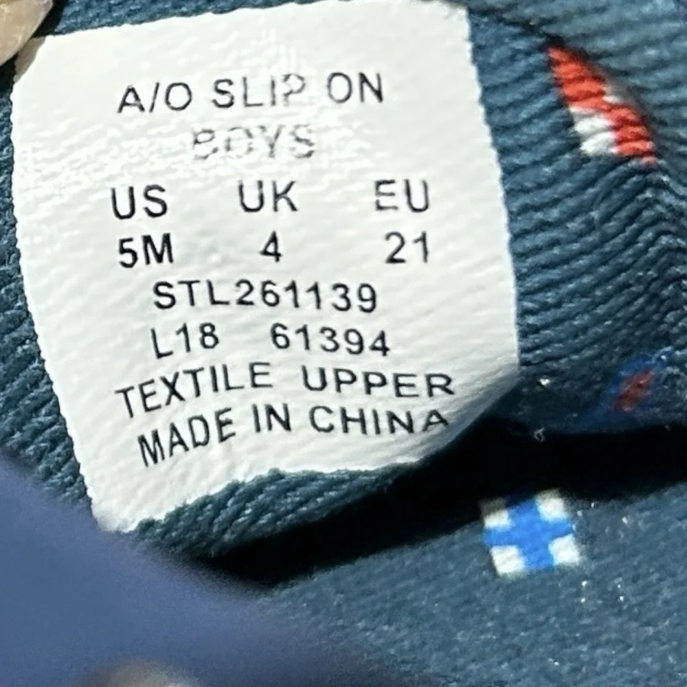 SPERRY A/O Blue Boat Shoe Toddler 5M Slip On Chambray Fabric STI261139 NWOB